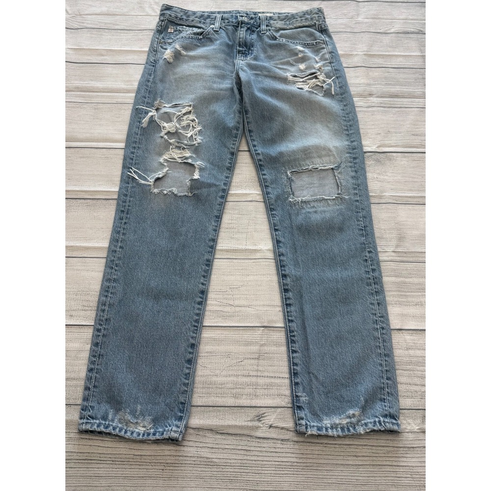 Adriano Goldschmied Ex-Boyfriend Slim Jeans Women's 27R Blue Distressed Ripped